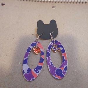 Faux leather earrings